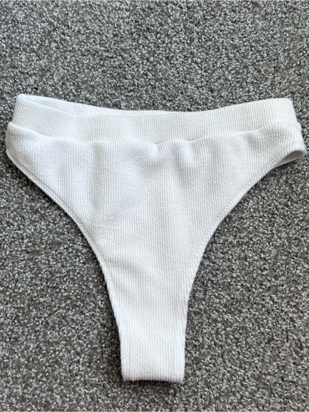 White Ribbed Bikini - Picture 2 of 5